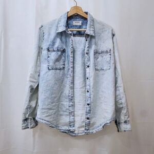 Lightweight 100% Cotton Soft Acidwash Button Down Shirt / Jacket